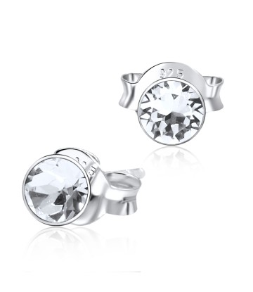 Roundy Stone Silver Stud Earring ST-1103 (4.0mm)